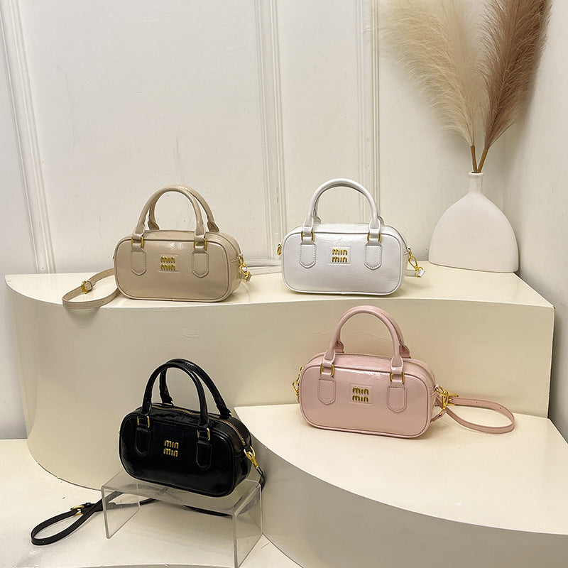 Women's Mini Bowling Pillow Bag Fashion Messenger Handbag