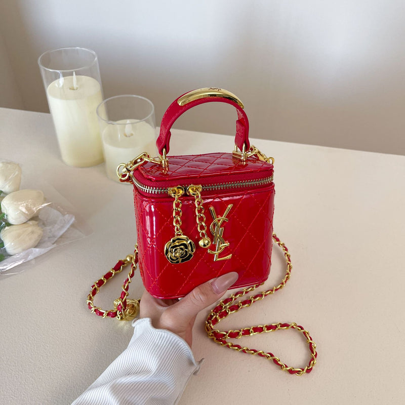Light Luxury Embroidery Chain Crossbody Square Bag for Women