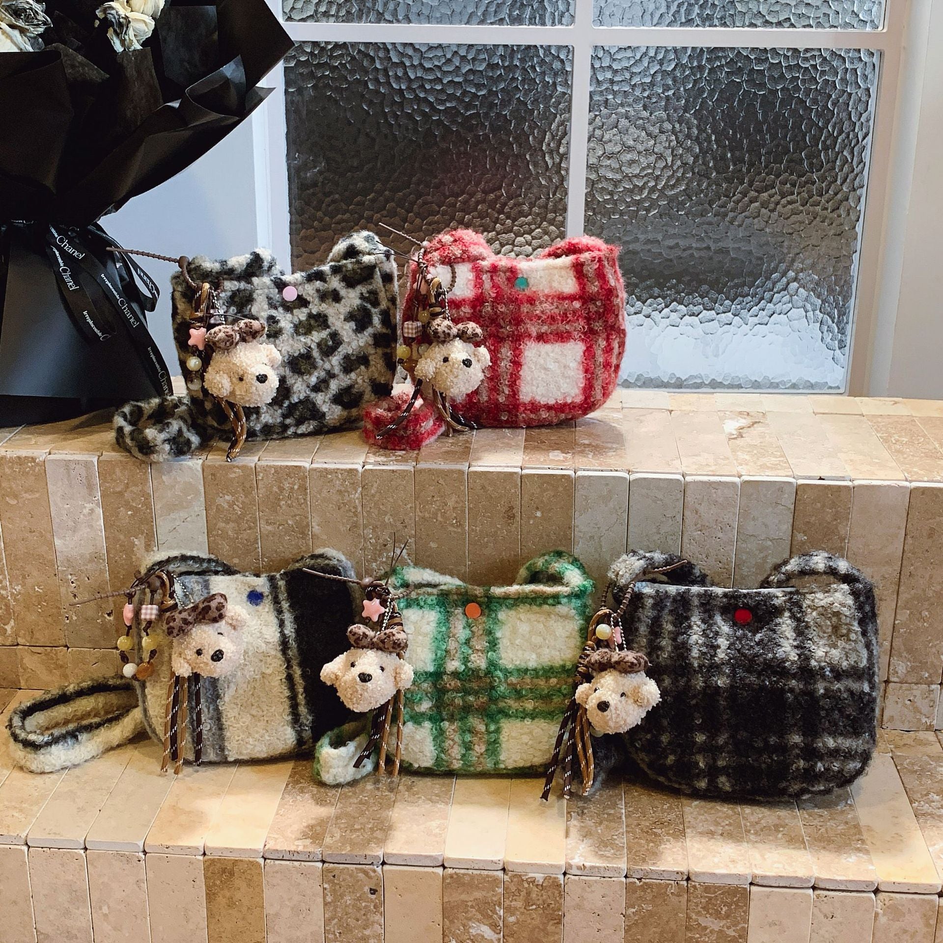 Retro Plush Shoulder Bag Trendy Messenger Saddle Bag