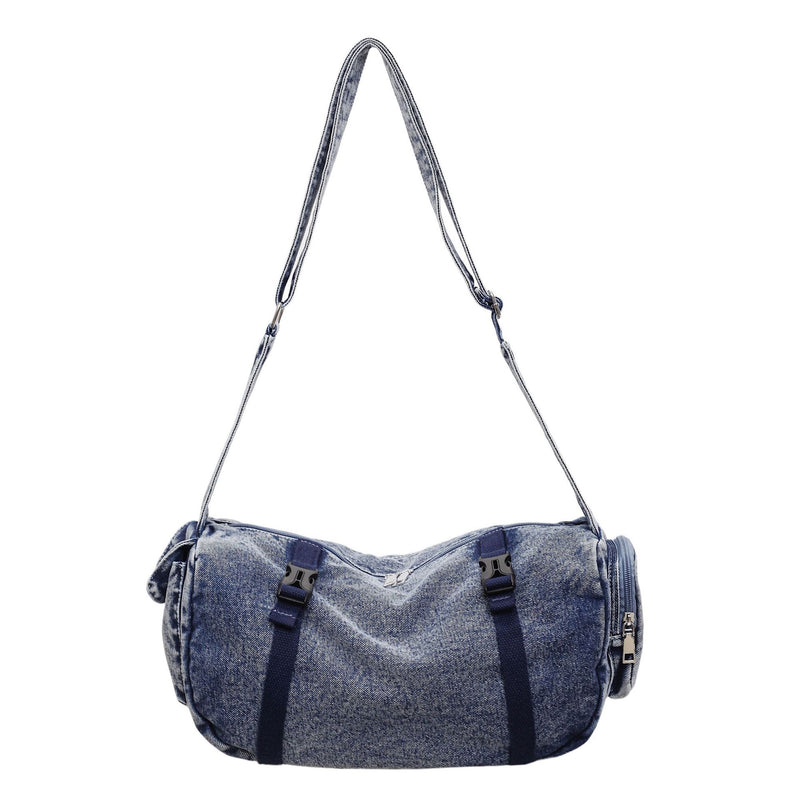 Trend Street Denim Commuter Bag Large Capacity Outdoor Travel Fitness
