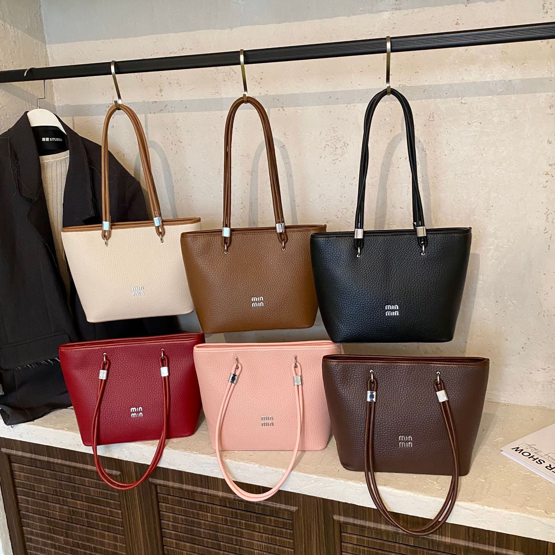 Light Luxury Large Capacity Fashion Splicing Tote Shoulder Bag