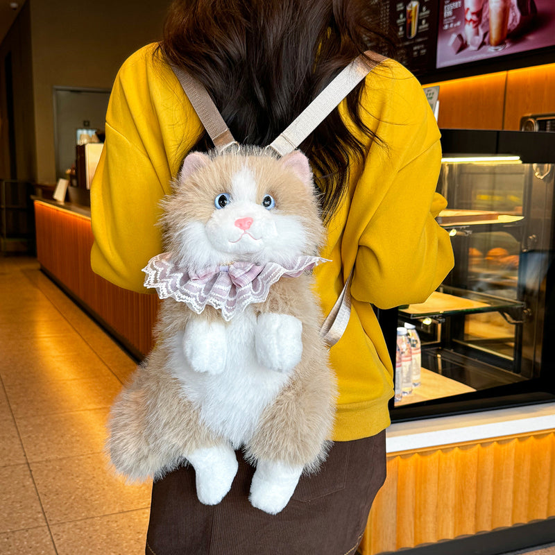 Muppet Cat Plush Doll Backpack Cute Fashion Versatile