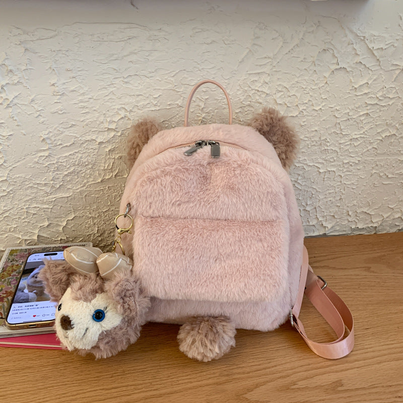 Cute Cartoon Plush Backpack Fashion Handbag
