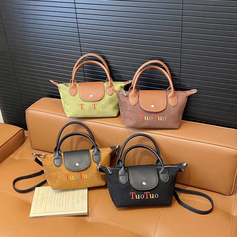 Dragon Bags Textured Splicing Shoulder Messenger Bag Women