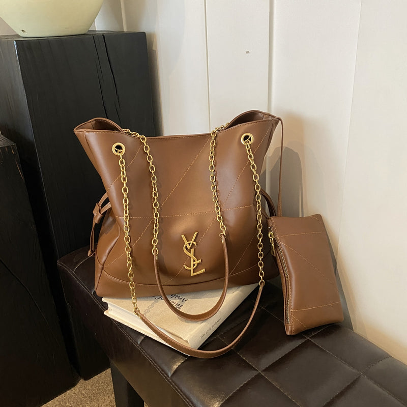Retro Poplar Forest Tote Bag Large Capacity Luxury Women