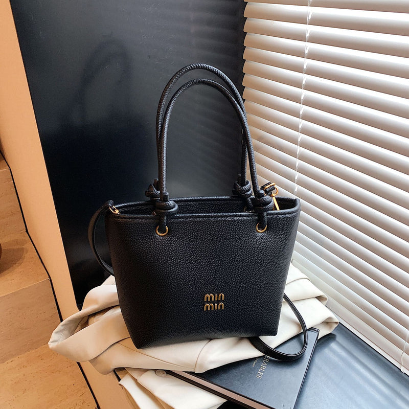 Retro Miu Luxury Bucket Tote Bag Large Capacity Shoulder