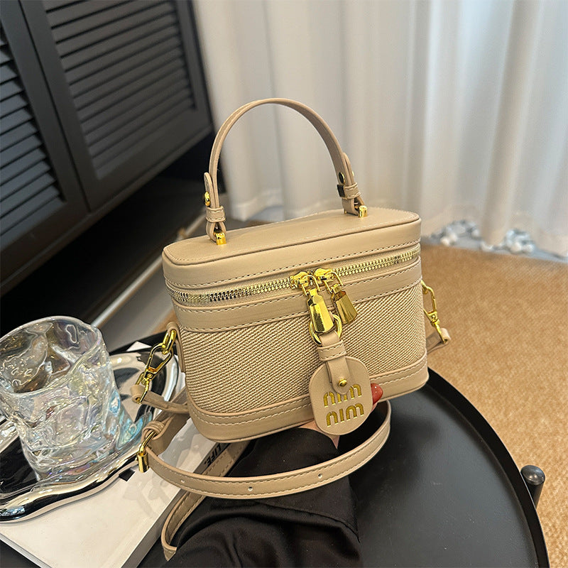 Light Luxury Retro Crossbody Shoulder Bag Contrasting Color