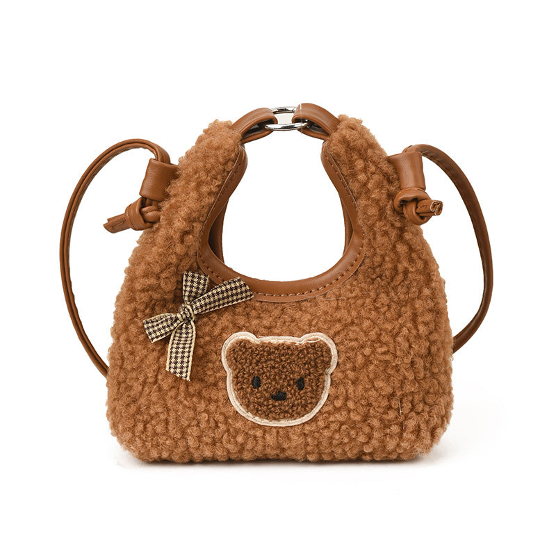 Cute Mini Plush Lipstick Bag Messenger Fashion