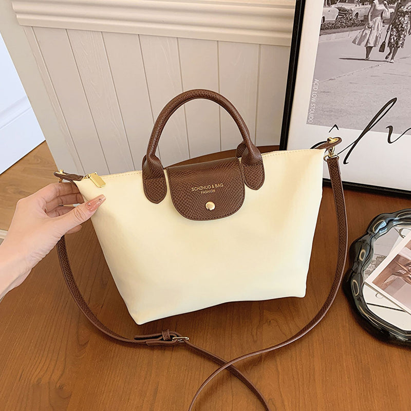 Oxford Cloth Dumpling Bag Women Splicing Messenger Handbag