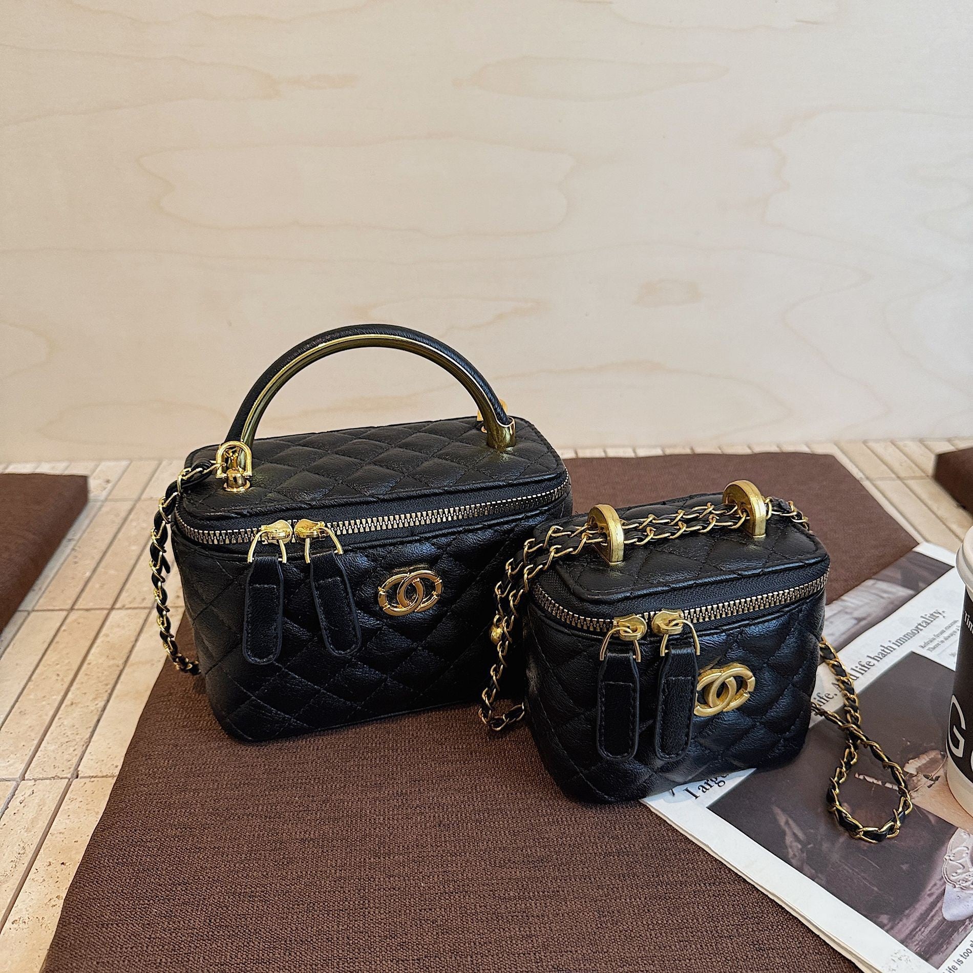 Women's Small Square Chain Shoulder Bag Rhombus Messenger