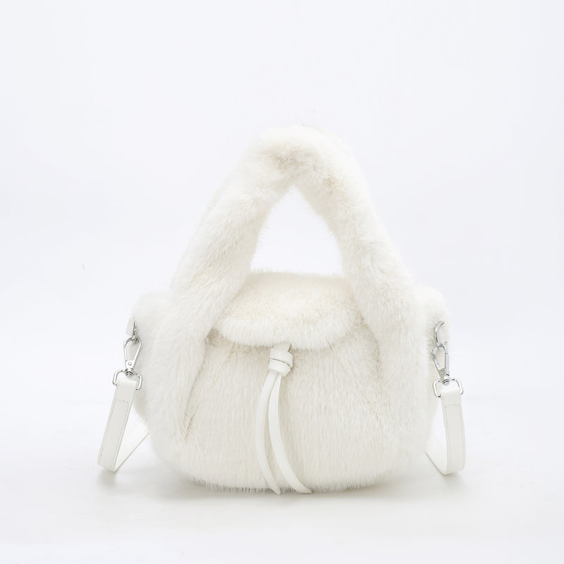 Versatile Portable Small Bag - Simple Plush Fashion Shoulder Bag