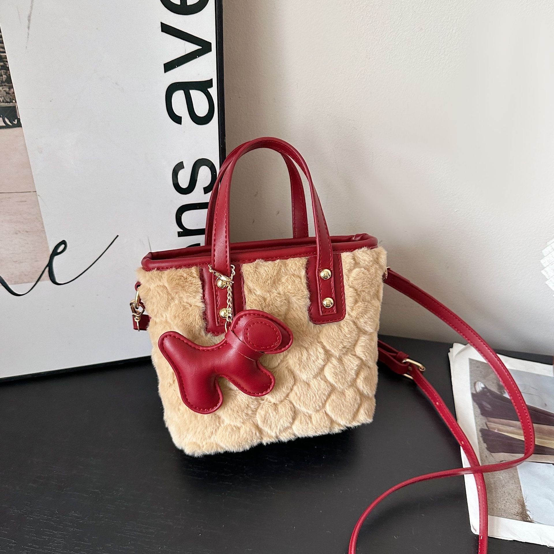 Tide Flu Style Bucket Bag One Shoulder Handbag