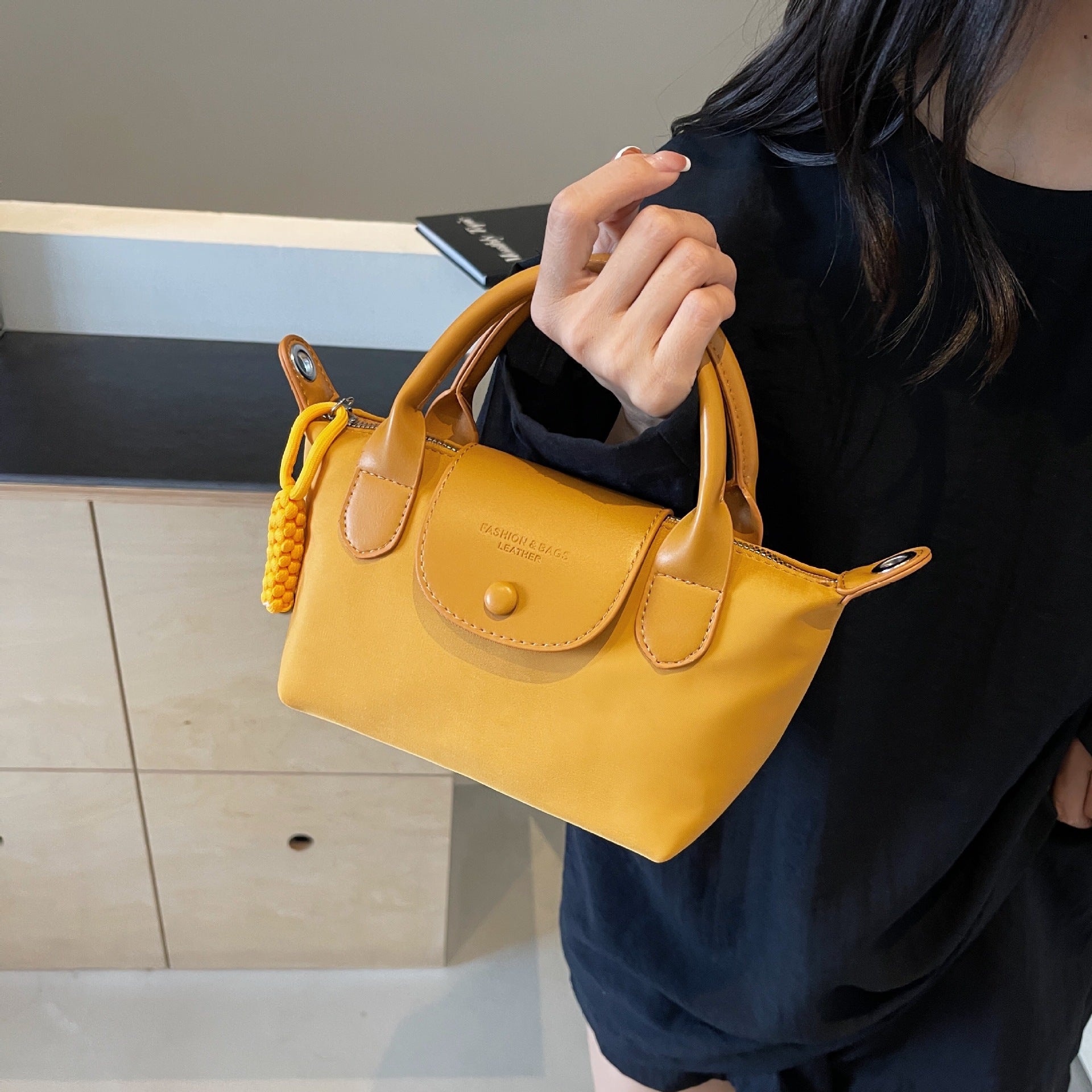 Oxford Cloth Dumpling Shoulder Bag Colorblock Handbag