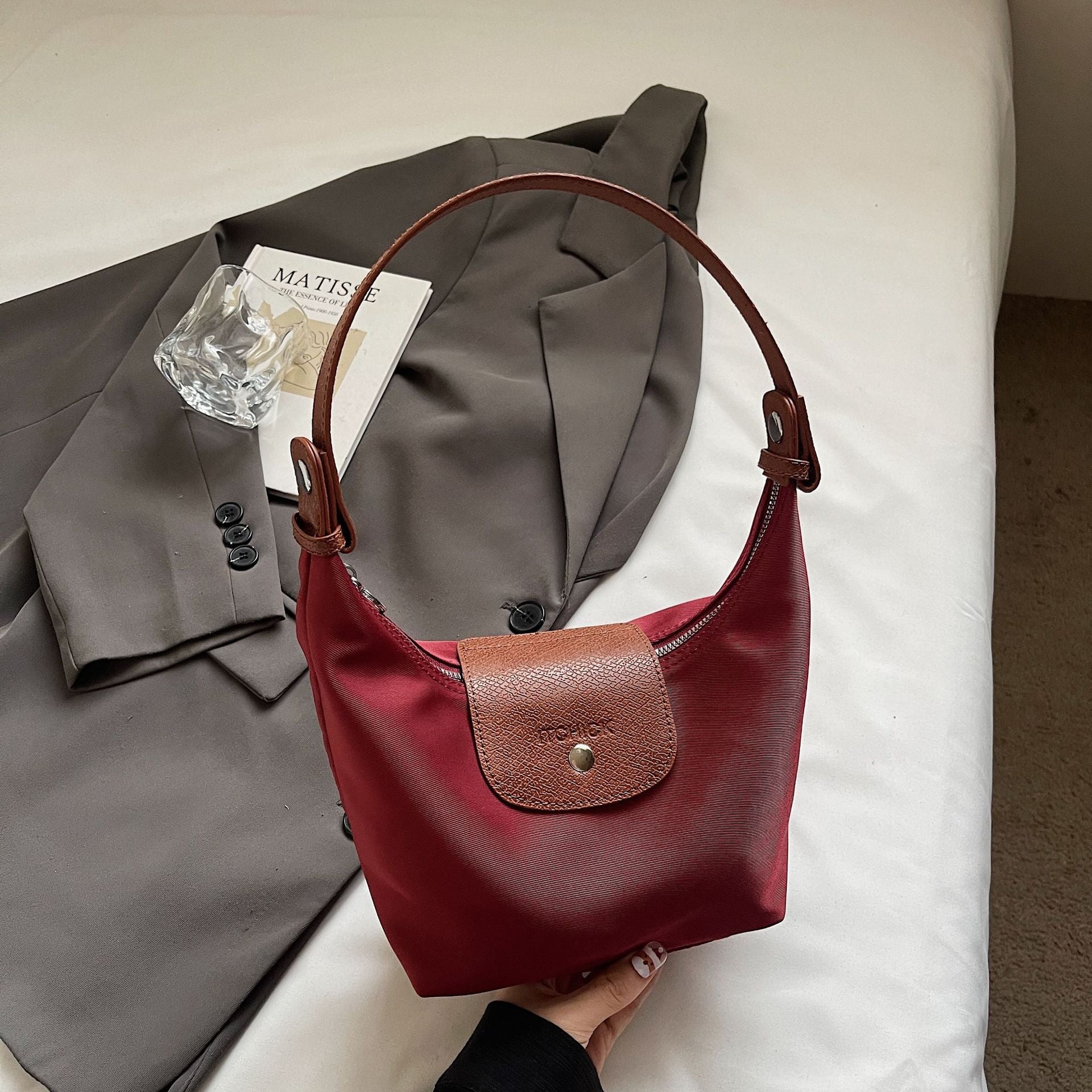 Waterproof Nylon Dumpling Crossbody Shoulder Commuter Bag