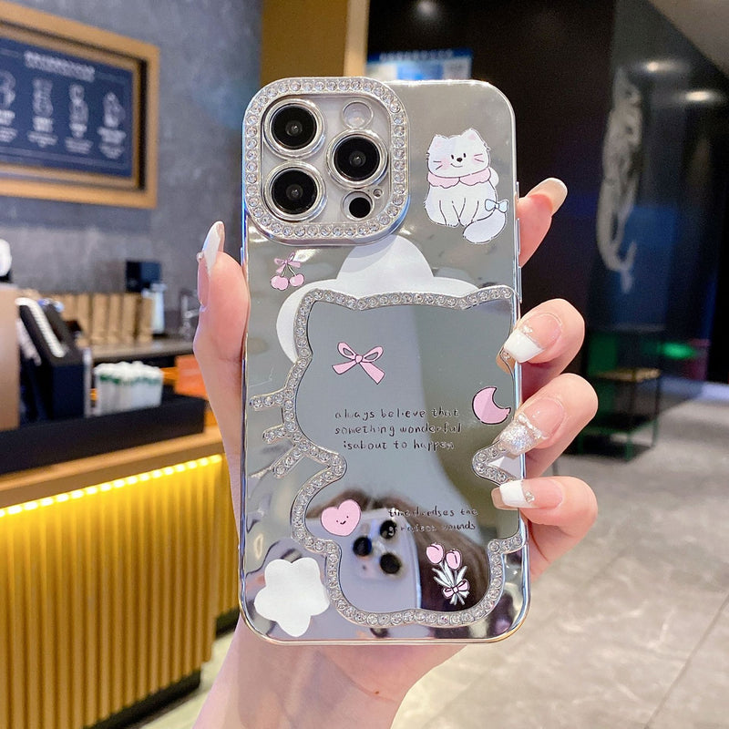 Laser Butterfly Diamond Mirror iPhone 17 Pro Max Case