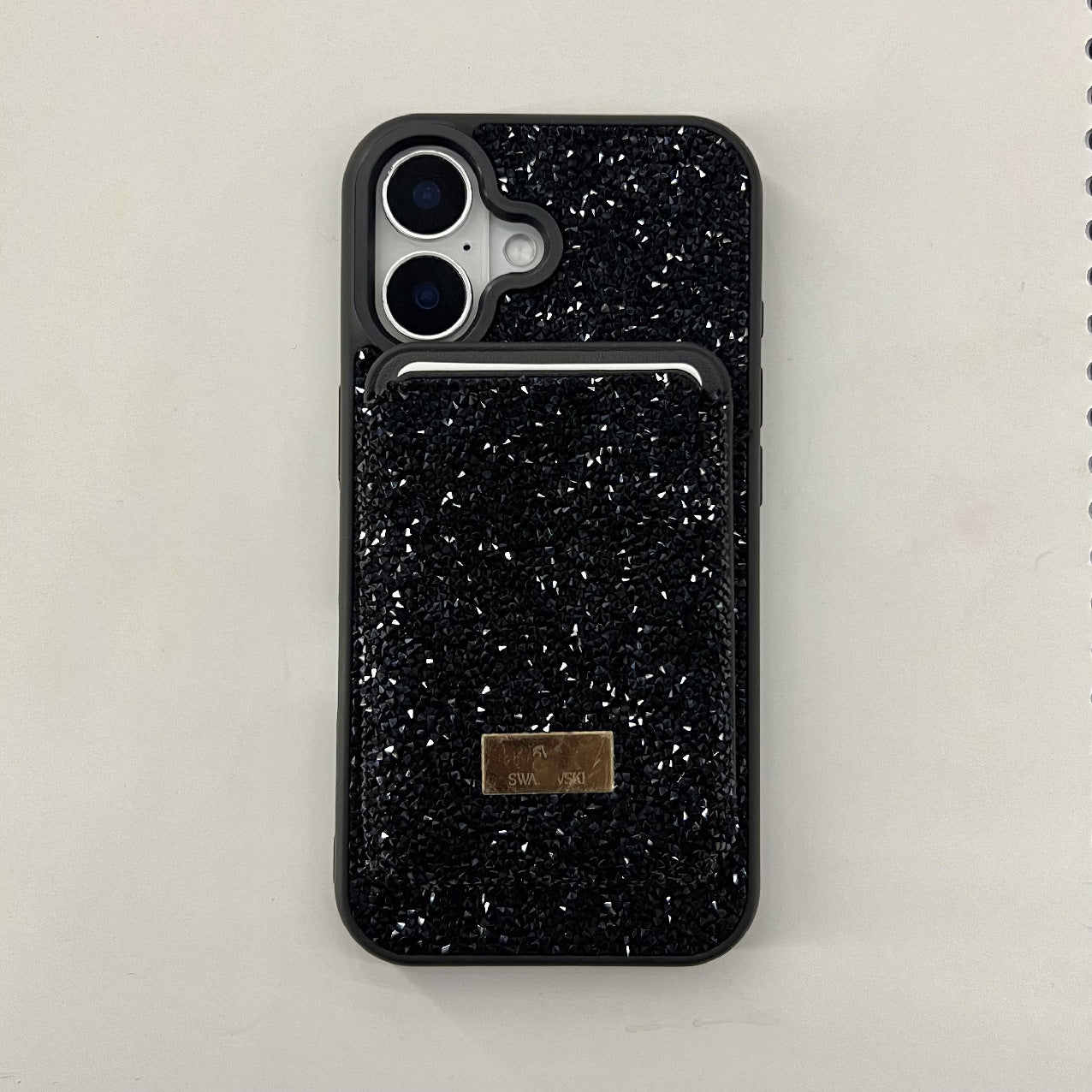 Light Luxury Rhinestone Magnetic Card iPhone 17 Pro Max Case