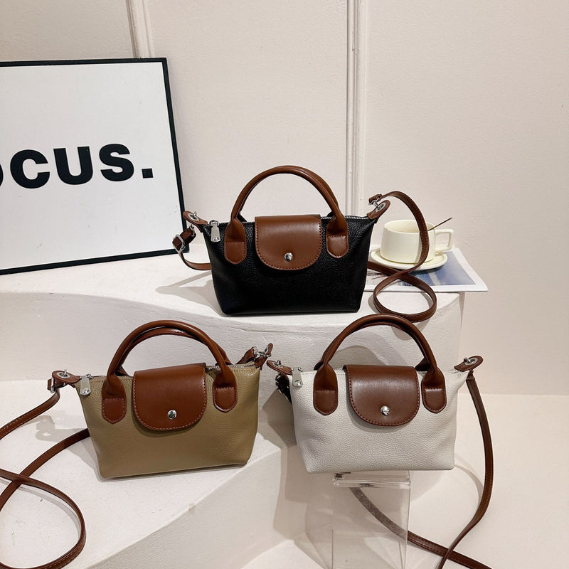 Genuine Leather Cowhide Dumpling Shoulder Handbag