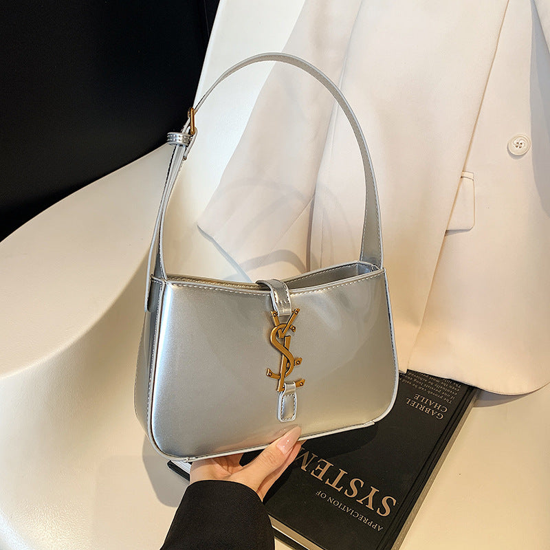 Premium Leather Baguette Shoulder Bag for Women
