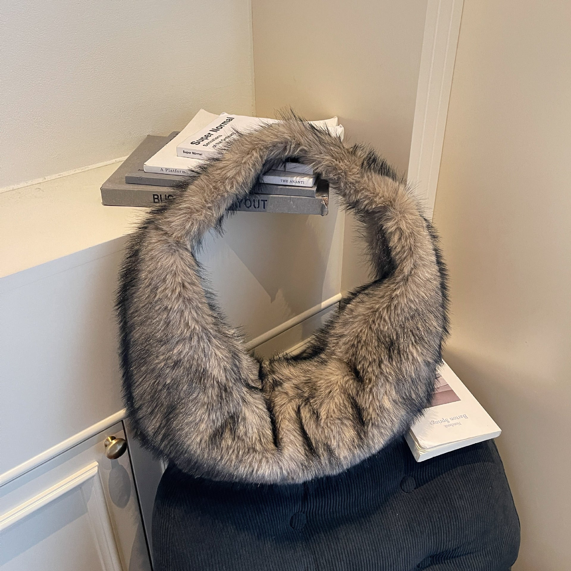 Premium Versatile Plush Shoulder Bag, Fluffy Armpit Bag, Casual Handbag