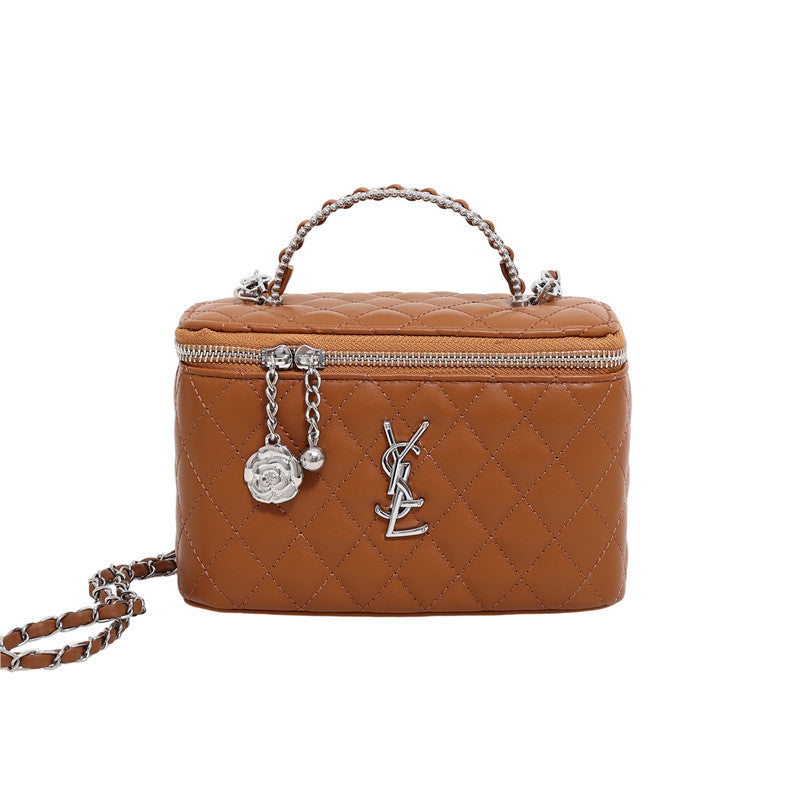 Luxury Poplar Wood Small Square Shoulder Messenger Bag