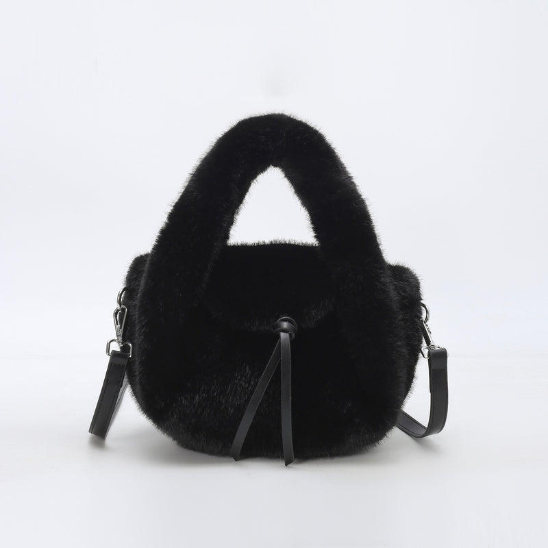 Versatile Portable Small Bag - Simple Plush Fashion Shoulder Bag