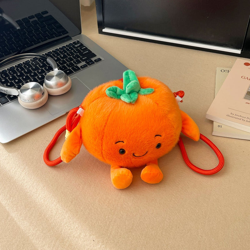 Cartoon Cute Fruit Plush Shoulder Bag Fashion Handbag