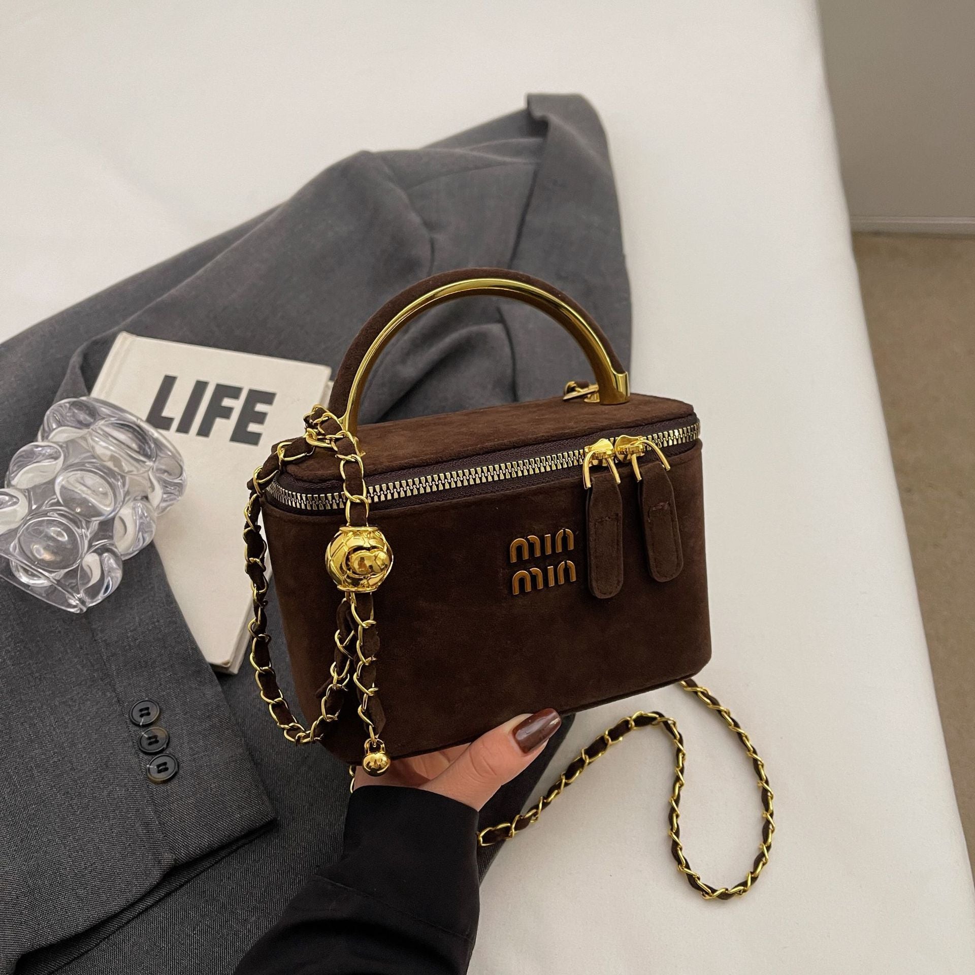 Matte Chain Square Crossbody Bag Niche Personalized Shoulder