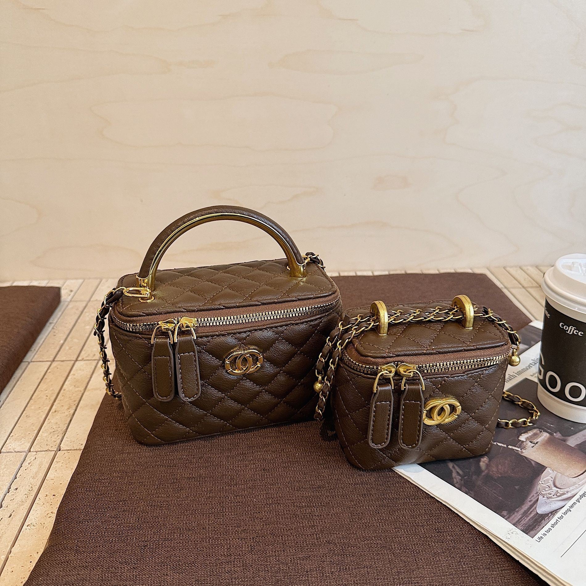 Women's Small Square Chain Shoulder Bag Rhombus Messenger