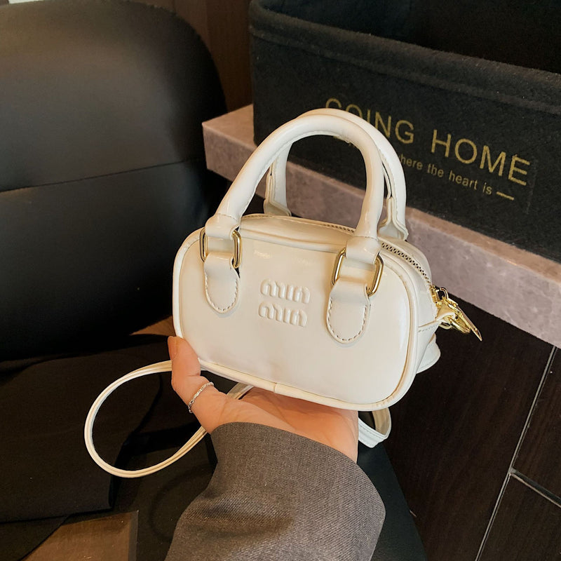Letter Laser Bowling Bag Miu Premium Crossbody Handbag Women