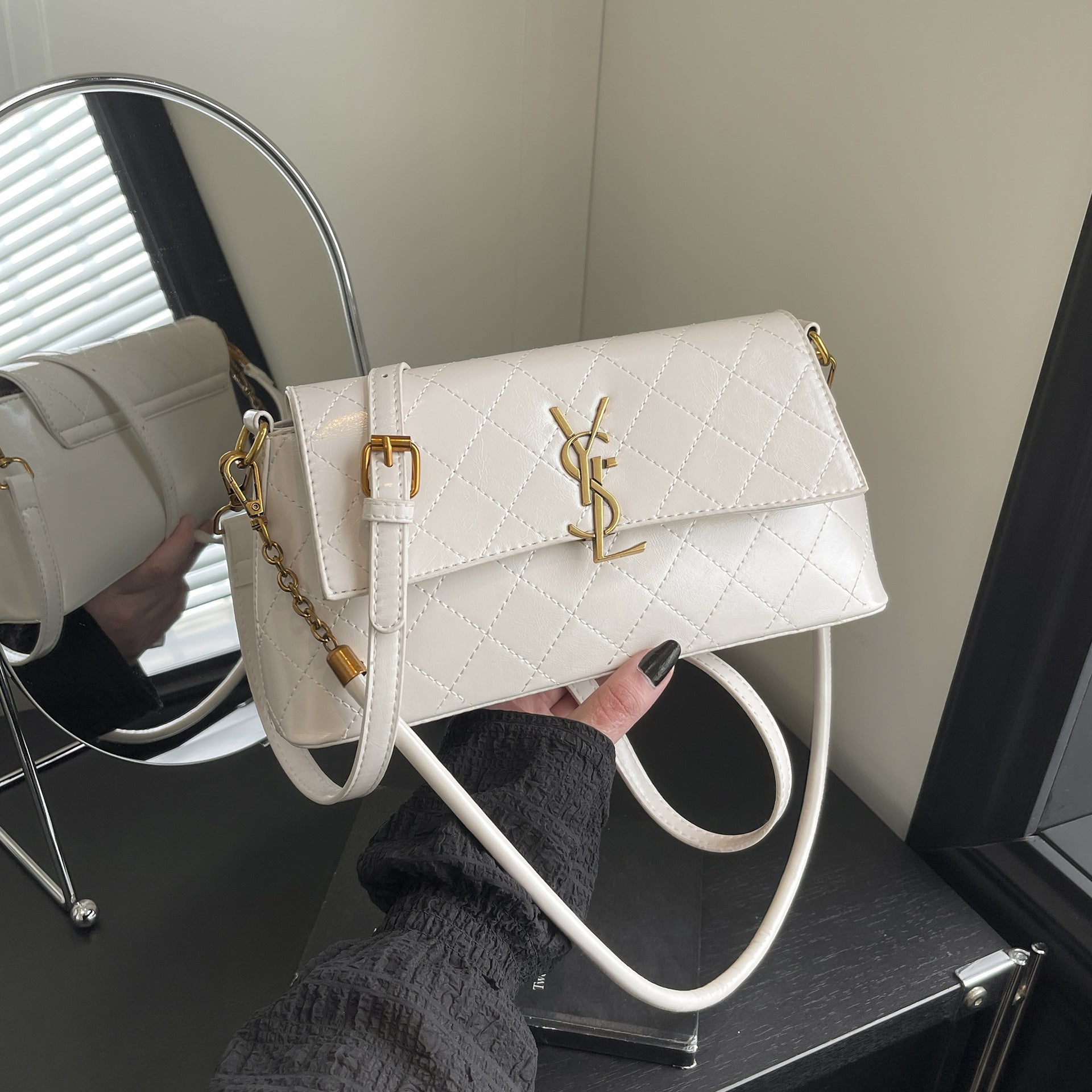 Poplar Forest Rhombus Shoulder Bag Retro Luxury Messenger