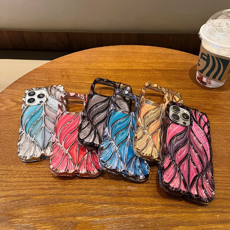 IPhone 17 Pro Max Luxury 3D Leaf Non-Slip Anti-Drop Case