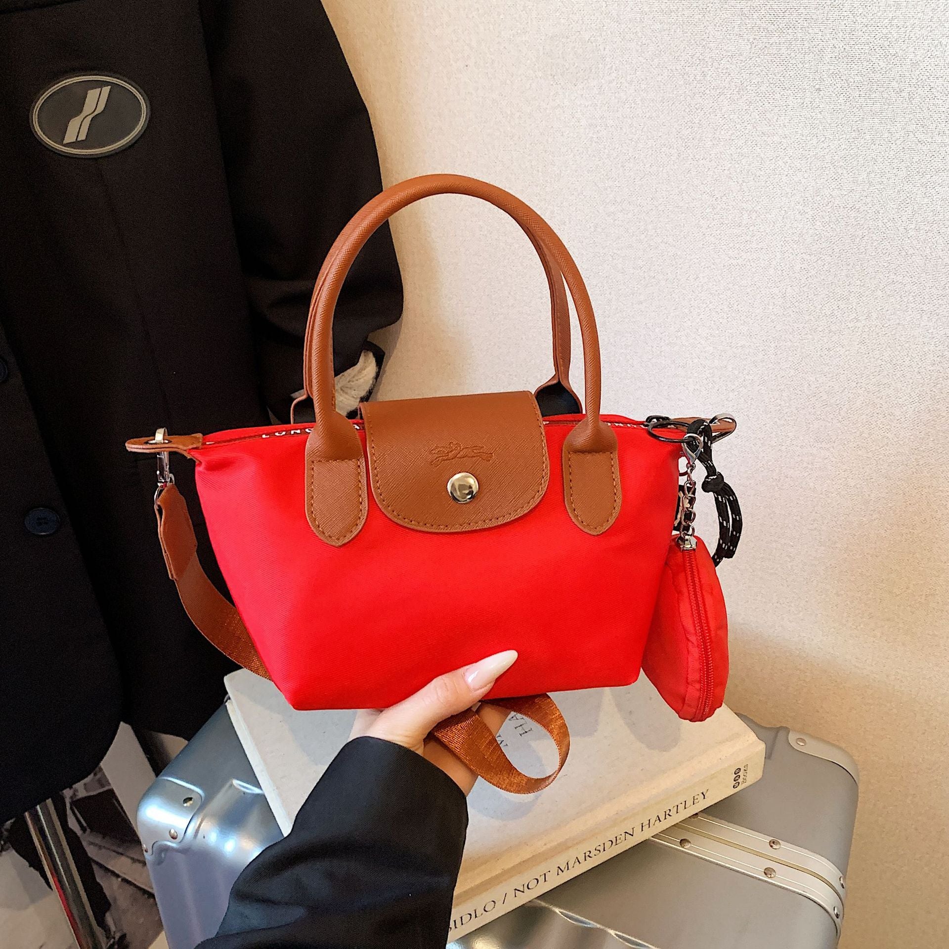 Simple Nylon Dragon Dumpling Bag Versatile Shoulder Handbag