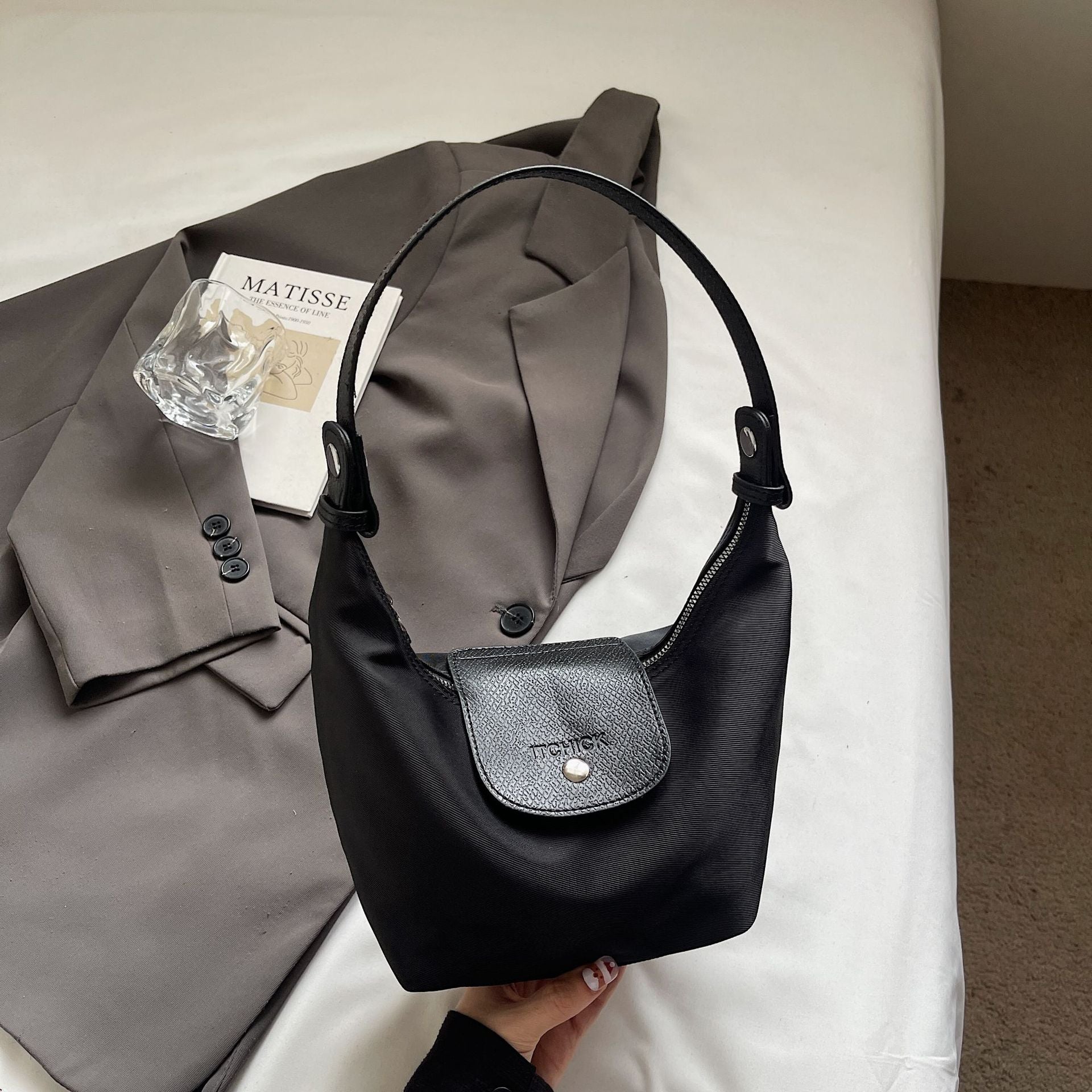 Waterproof Nylon Dumpling Crossbody Shoulder Commuter Bag