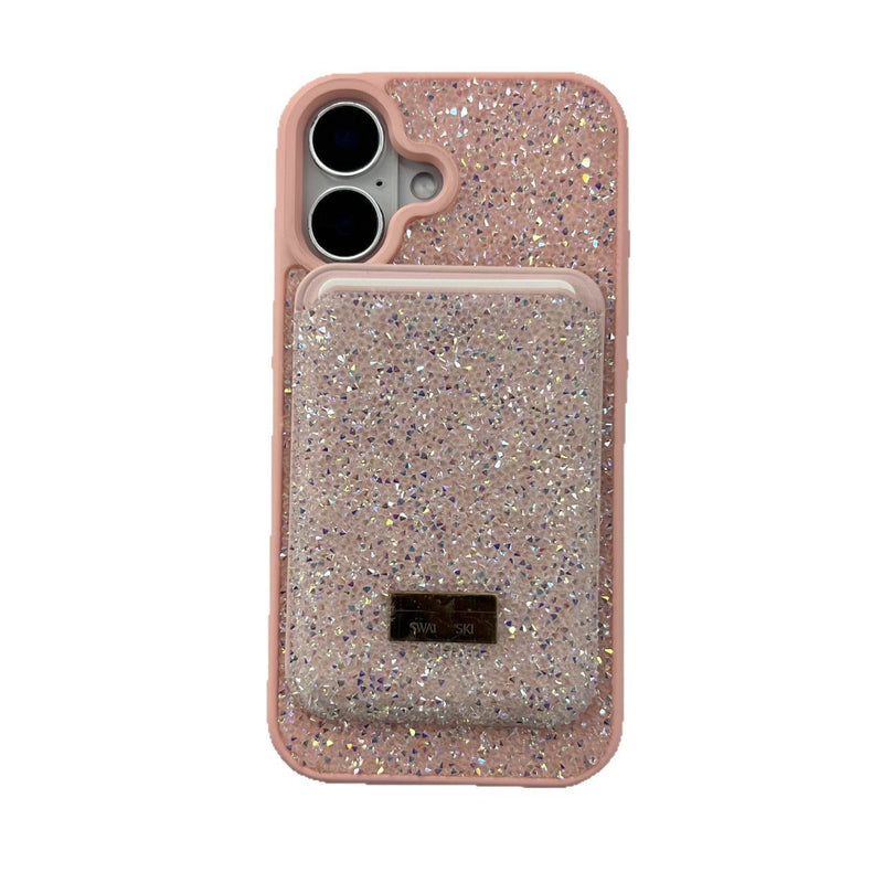 Light Luxury Rhinestone Magnetic Card iPhone 17 Pro Max Case