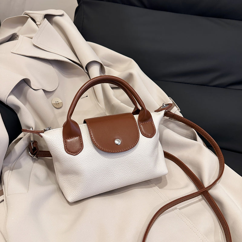 Genuine Leather Cowhide Dumpling Shoulder Handbag