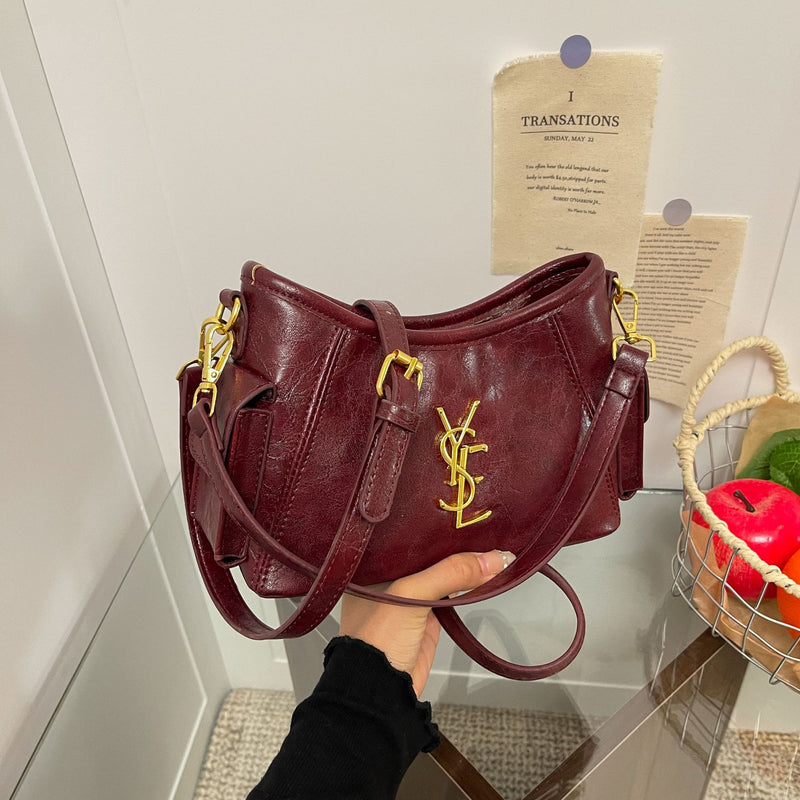Fashion Retro Large Capacity Shoulder Messenger Bucket Bag