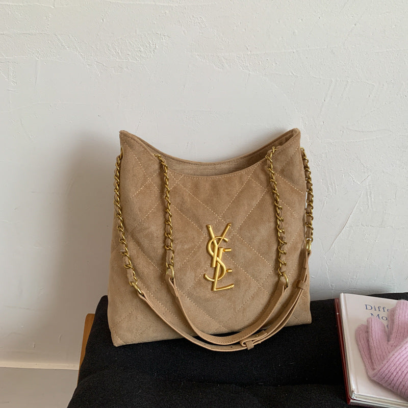 Poplar Forest Fragrant Wind Diamond Chain Shoulder Tote Bag
