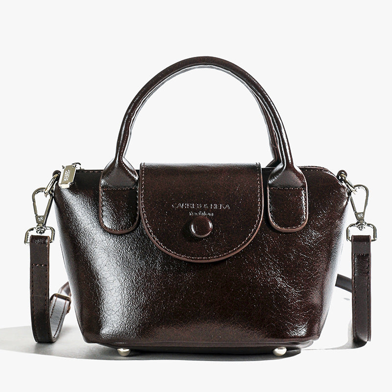 Pleated Texture Women's Dragon Design Shoulder Bag