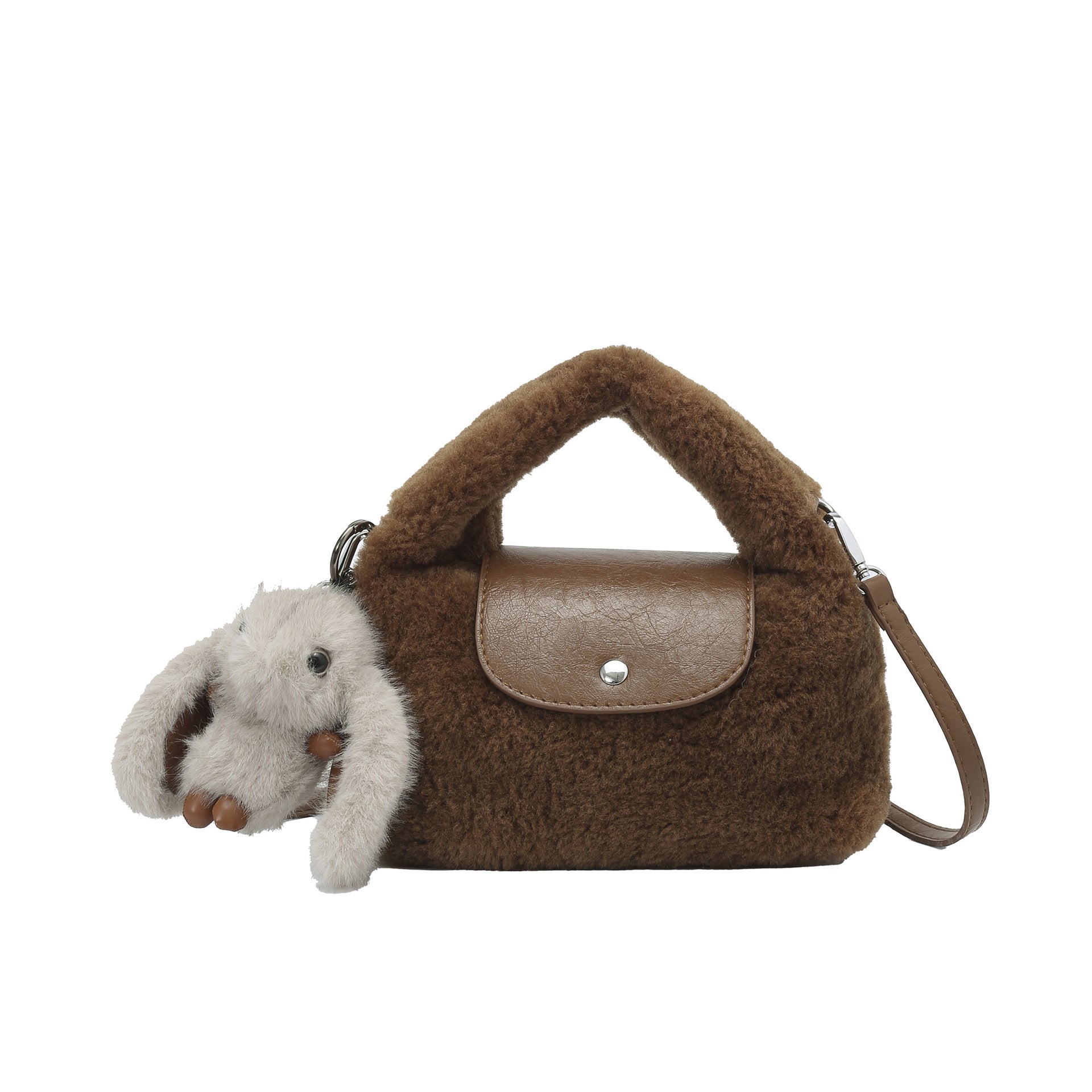 Cute Dragon Plush Shoulder Bag for Women Retro Style