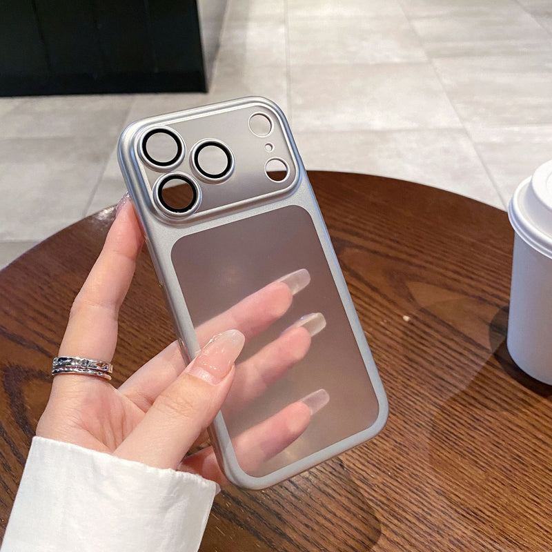 For iPhone 17 Pro Max Orange Matte Electroplated Protective Case