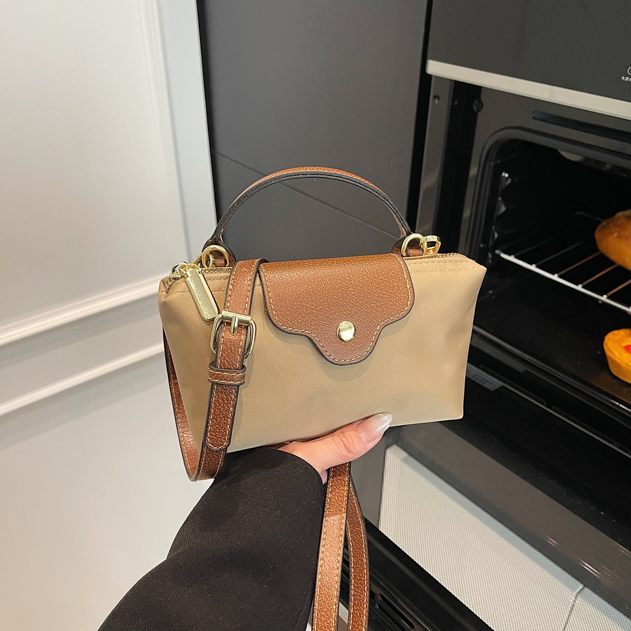 Nylon Women's Shoulder Bag Dumpling Crossbody Handbag