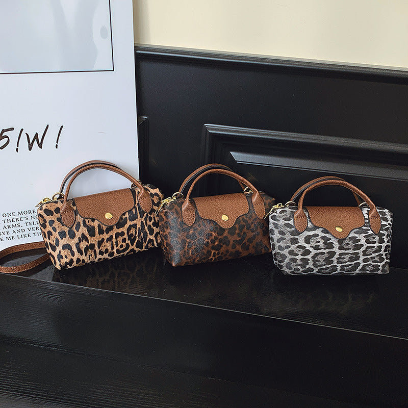 Leopard Print Shoulder Bag Retro Messenger Handbag