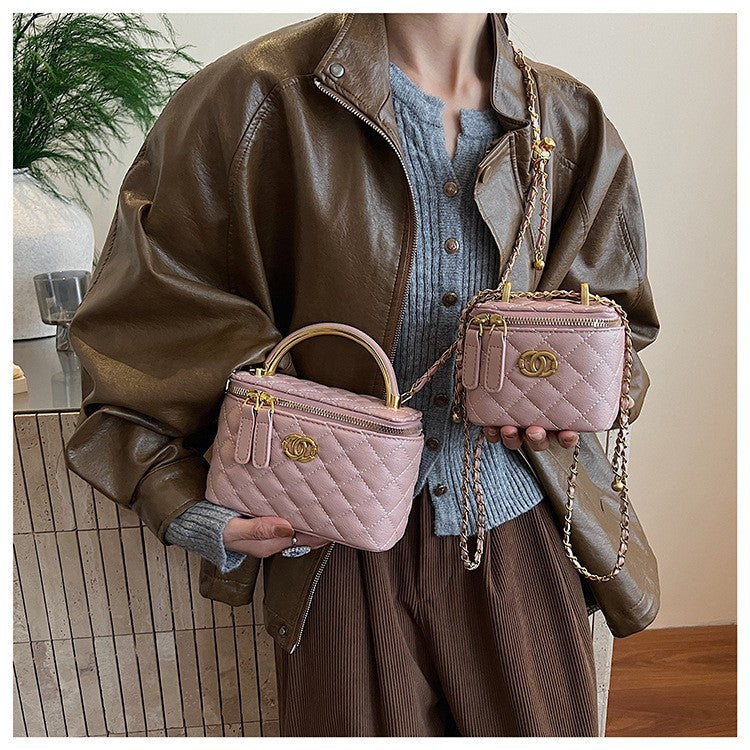 Women's Small Square Chain Shoulder Bag Rhombus Messenger
