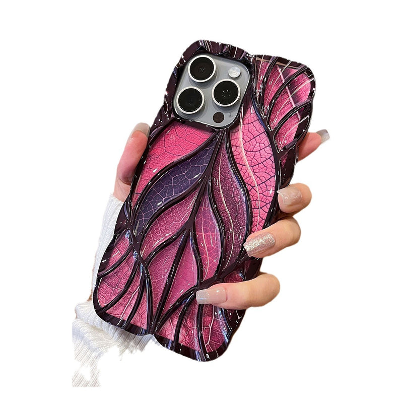 IPhone 17 Pro Max Luxury 3D Leaf Non-Slip Anti-Drop Case