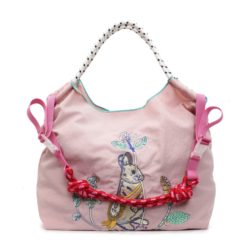 Nylon Ball Chain Shoulder Bag Large Capacity Fashion Messenger Bag