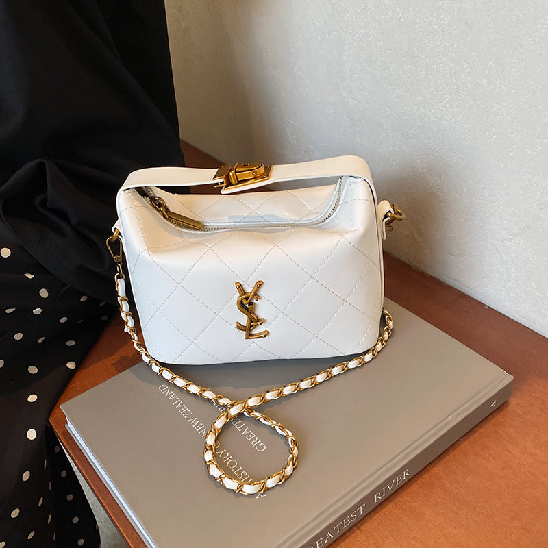 Diamond Chain Poplar Forest Luxury Bucket Shoulder Bag