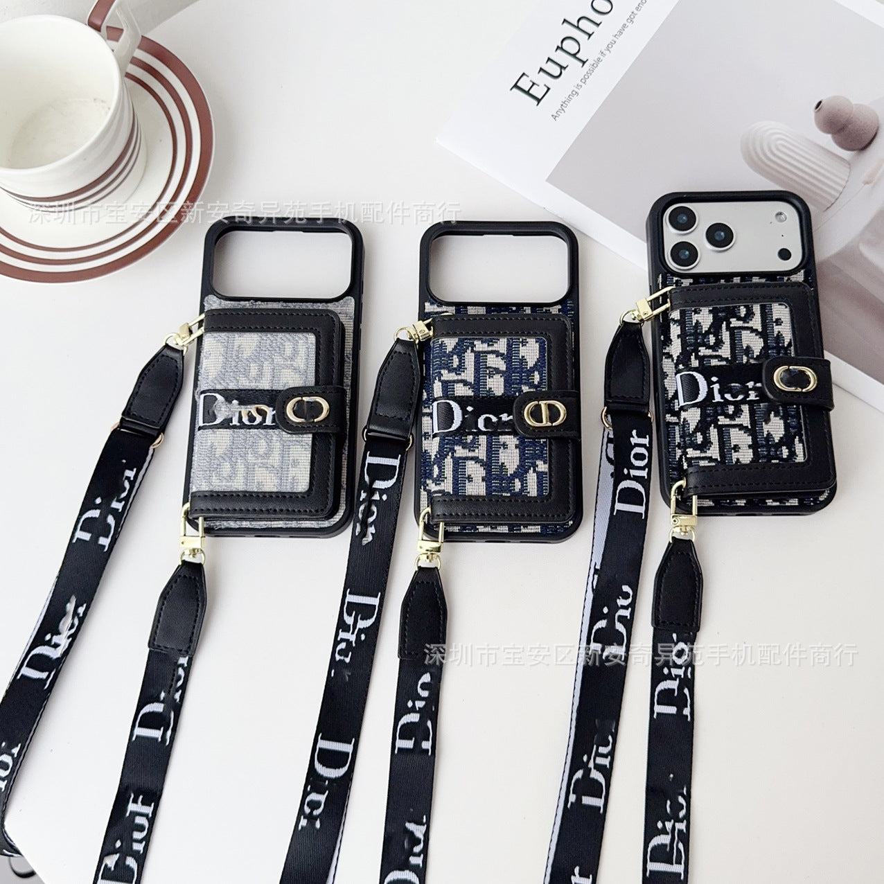 iPhone 17 Pro Max Card Bag Lanyard Case Protective Cover