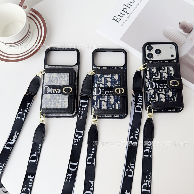 iPhone 17 Pro Max Card Bag Lanyard Case Protective Cover