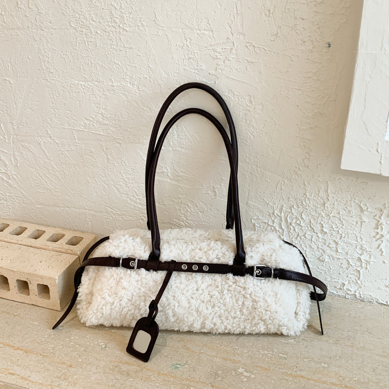 Stylish Large-Capacity Plush Underarm Bag