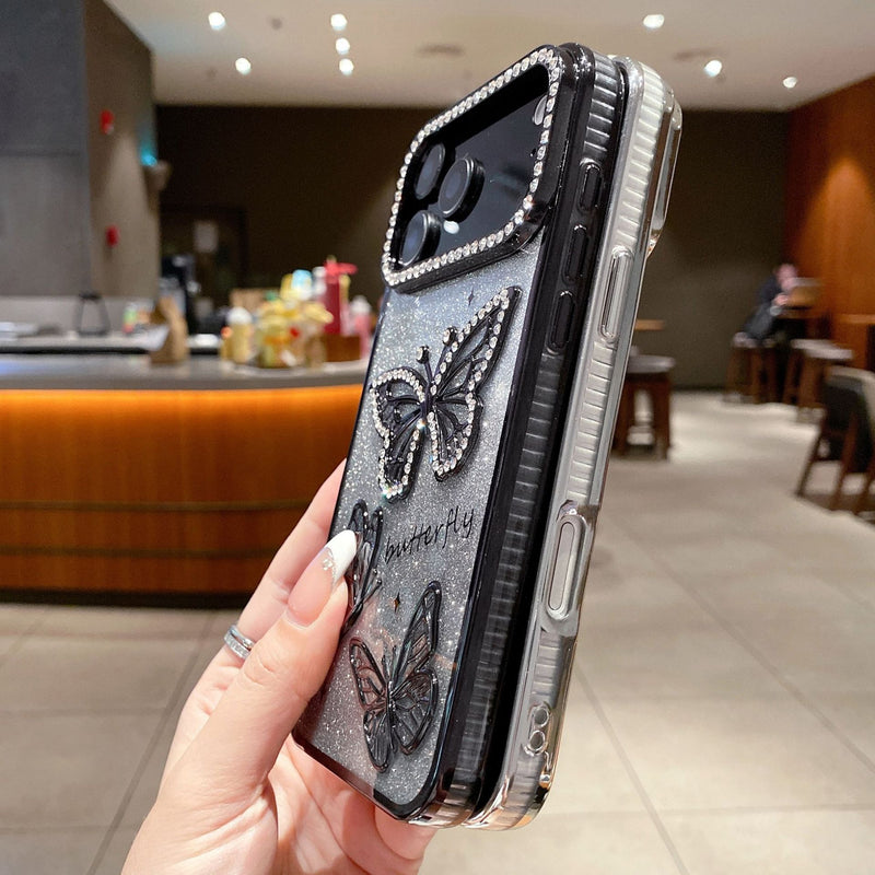 Hot-Selling Glitter Butterfly Drill Case for iPhone 17 Pro
